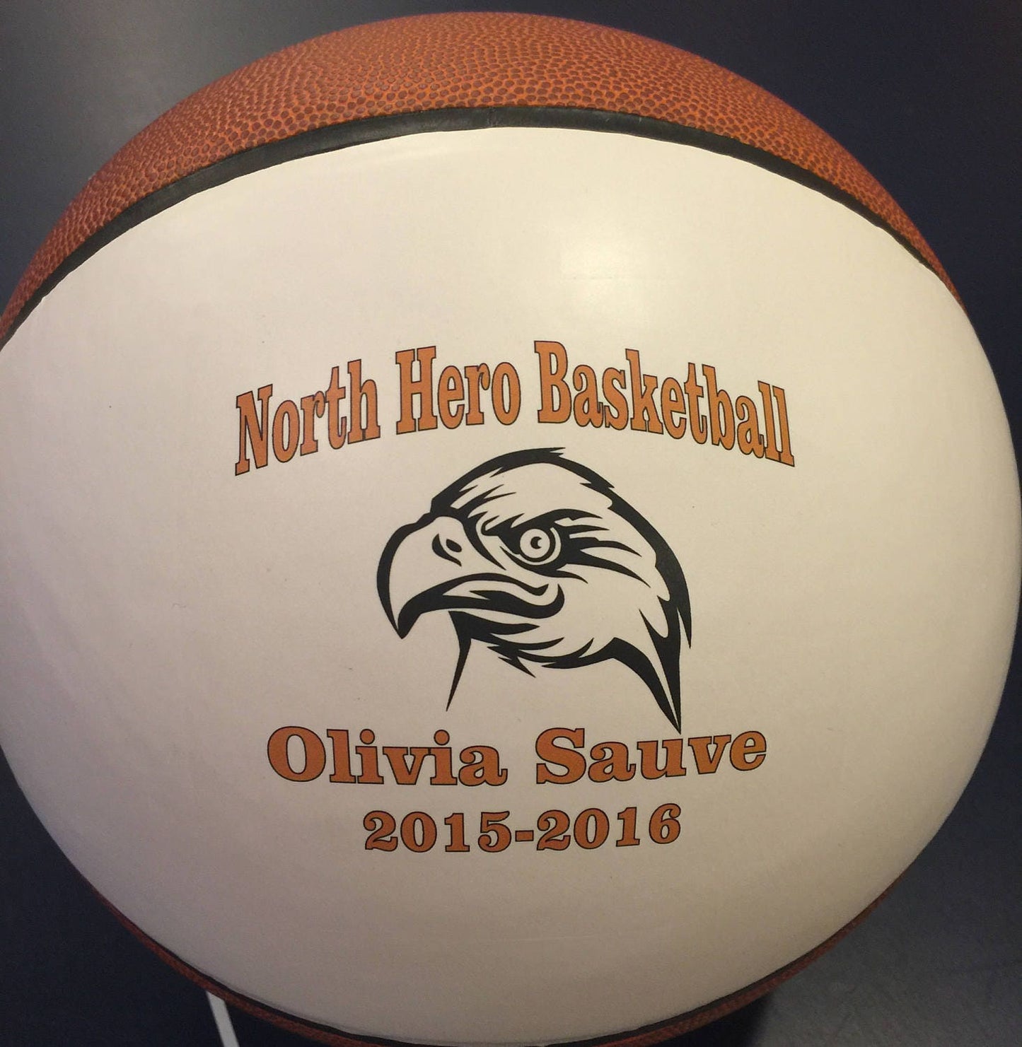 Custom Made Personalized Regulation Size Large Single Panel Basketballs for Basketball Coach's Gifts, Senior Gifts, Team Awards, and Basketball Gifts