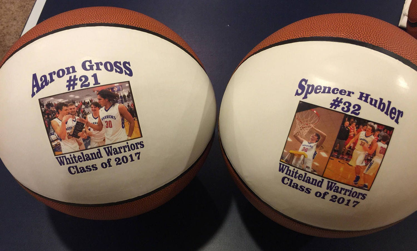 Custom Made Personalized Regulation Size Large Single Panel Basketballs for Basketball Coach's Gifts, Senior Gifts, Team Awards, and Basketball Gifts