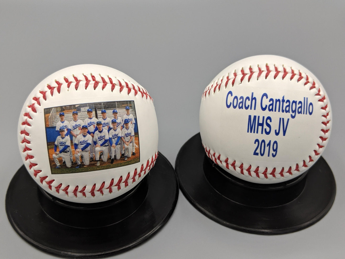 Custom Made Personalized 2 Sided Print Baseballs for Coaches' Gifts, Baseball Gifts, Senior Gifts, Sponsor Gifts and Team Awards. Print on the Front and Back