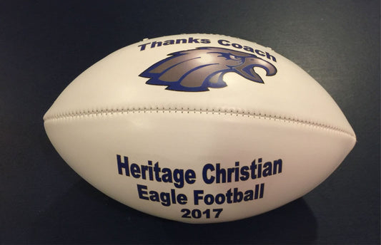 Custom Made Personalized Double Panel Mid Size Footballs for Football Coach's Gift, Senior Gifts, Football Gift, Team Awards, Sponsors, Weddings