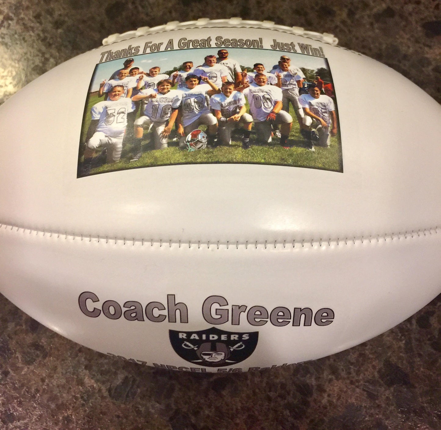 Personalized Custom Made Regulation Size Footballs for Coaches' Gifts, Senior Gifts, Football Gifts, Team Awards, Sponsors, Weddings