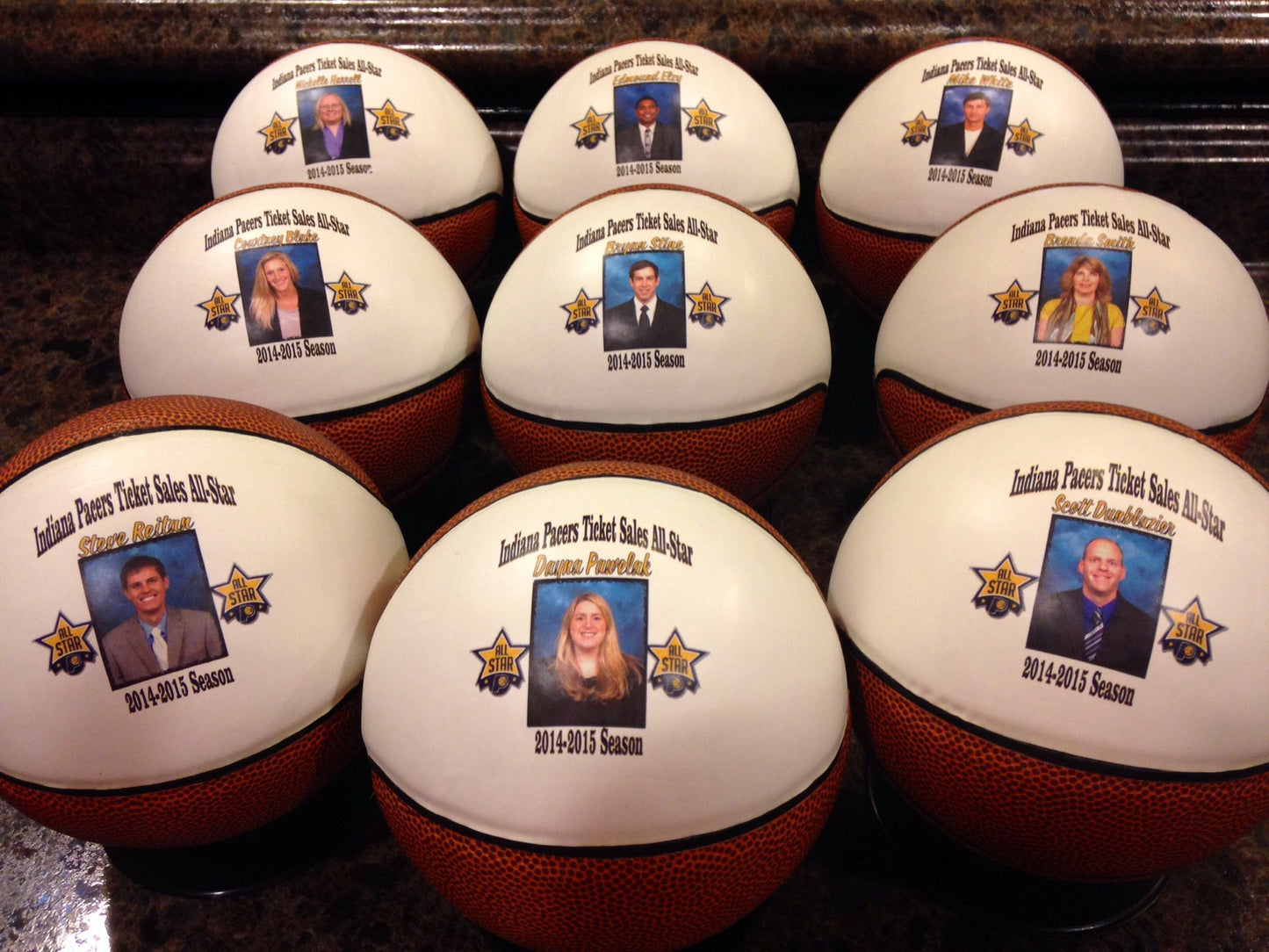 Custom Made Personalized Regulation Size Large Single Panel Basketballs for Basketball Coach's Gifts, Senior Gifts, Team Awards, and Basketball Gifts
