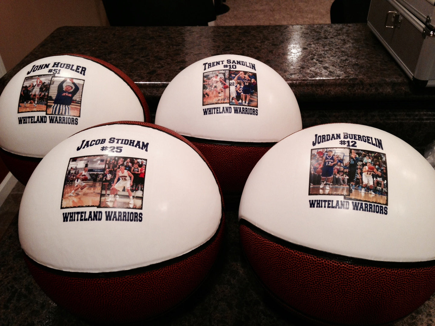 Custom Made Personalized Regulation Size Large Single Panel Basketballs for Basketball Coach's Gifts, Senior Gifts, Team Awards, and Basketball Gifts