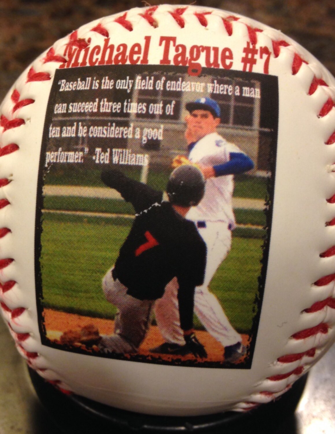 Personalized Custom Made Baseballs with Your Photos, Baseball Gift for Baseball Coach, Seniors, Team Awards, Sponsors, Awards, Memorabilia