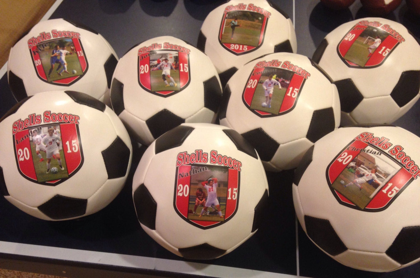 Personalized Custom Made Mini Soccer Balls for Coaches' Gifts, Senior Gifts, Soccer Player Awards and Sponsors