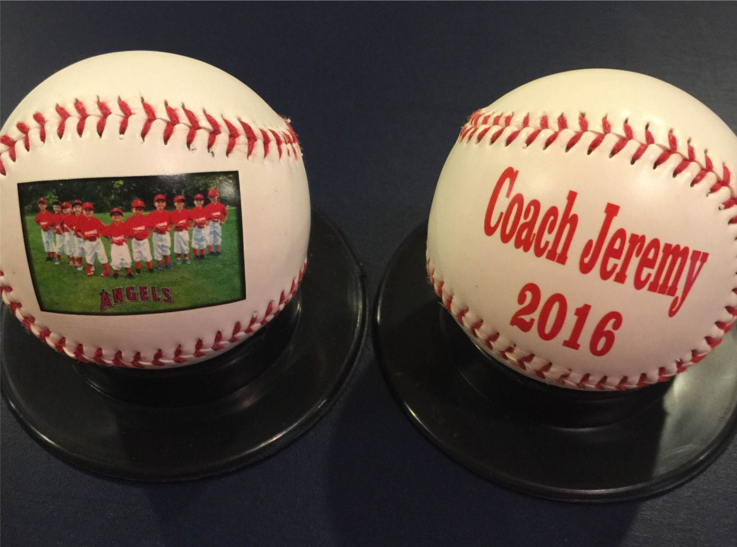 Personalized 2 Sided Print Custom Baseballs for Coaches' Gifts, Baseball Gifts, Senior Gifts, Sponsor Gifts and Team Awards. Print on the Front and Back