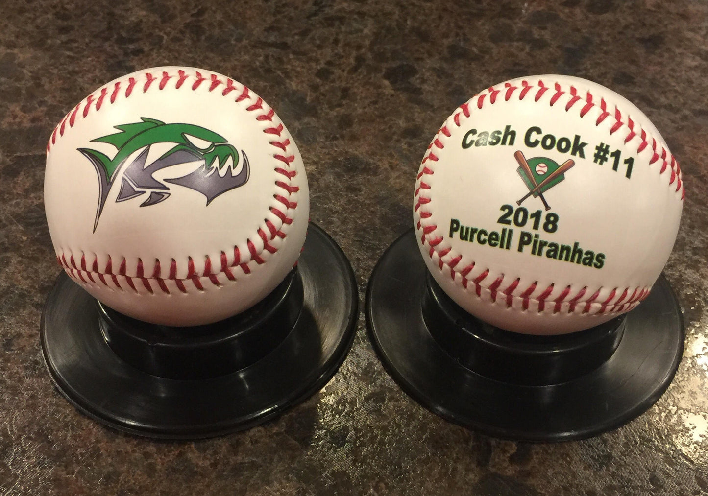 Personalized 2 Sided Print Custom Baseballs for Coaches' Gifts, Baseball Gifts, Senior Gifts, Sponsor Gifts and Team Awards. Print on the Front and Back