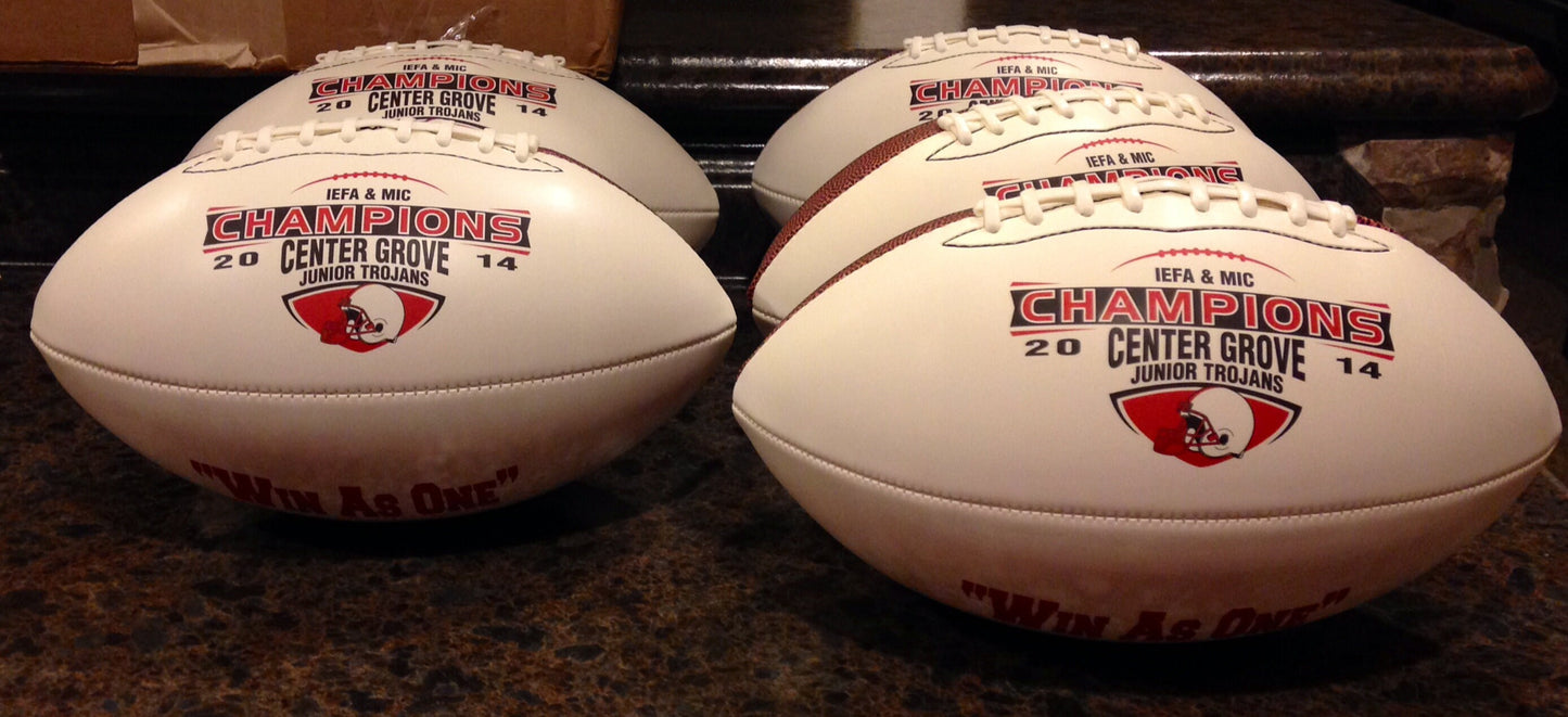 Personalized Custom Made Regulation Size Footballs for Coaches' Gifts, Senior Gifts, Football Gifts, Team Awards, Sponsors, Weddings