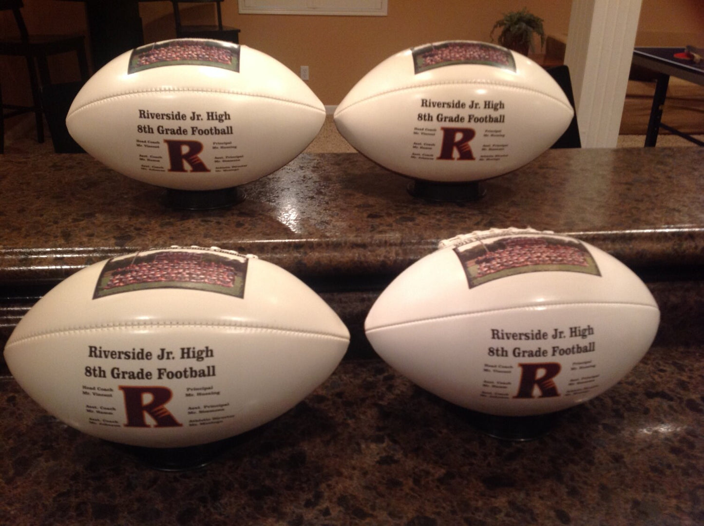 Personalized Custom Made Regulation Size Footballs for Coaches' Gifts, Senior Gifts, Football Gifts, Team Awards, Sponsors, Weddings